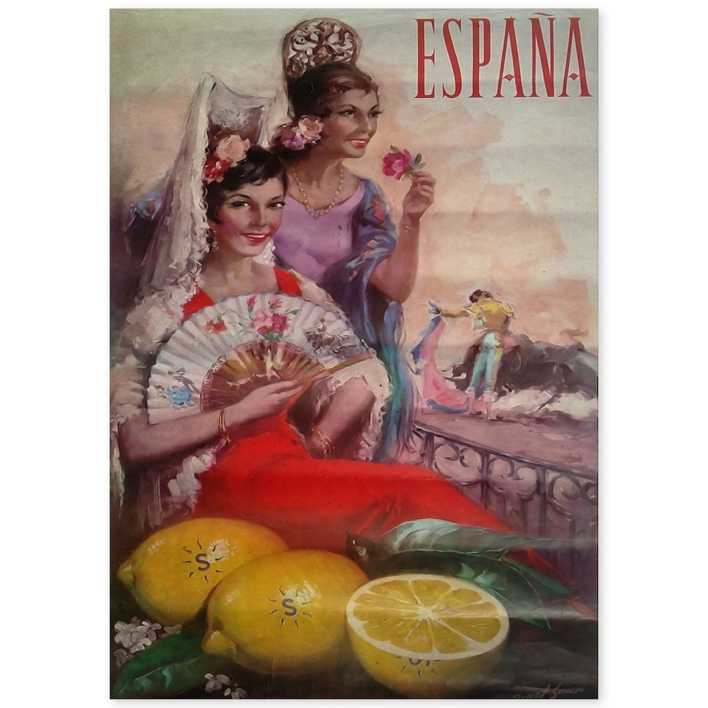 Poster vintage de España. con imágenes vintage y de publicidad antigua.-Artwork-Nacnic-A4-Sin marco-Nacnic Estudio SL