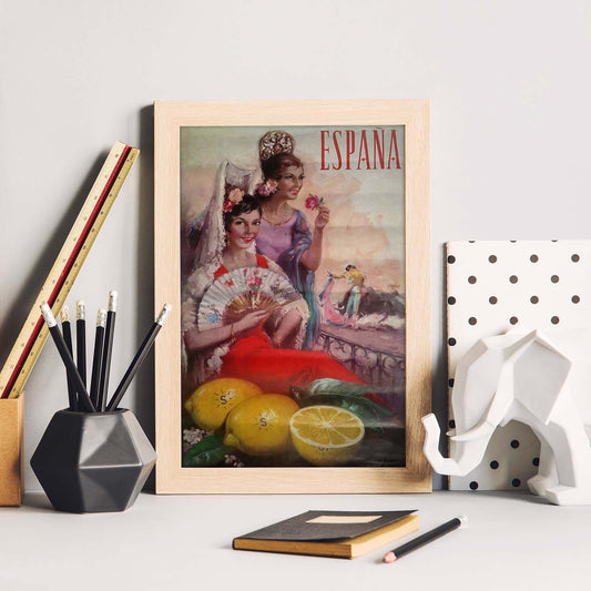 Poster vintage de España. con imágenes vintage y de publicidad antigua.-Artwork-Nacnic-Nacnic Estudio SL