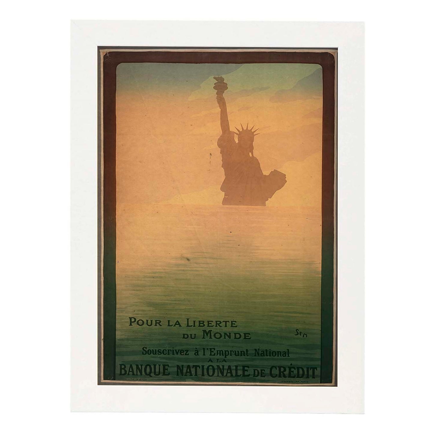 Poster vintage de Estatua de la libertad. con imágenes vintage y de publicidad antigua.-Artwork-Nacnic-A3-Marco Blanco-Nacnic Estudio SL
