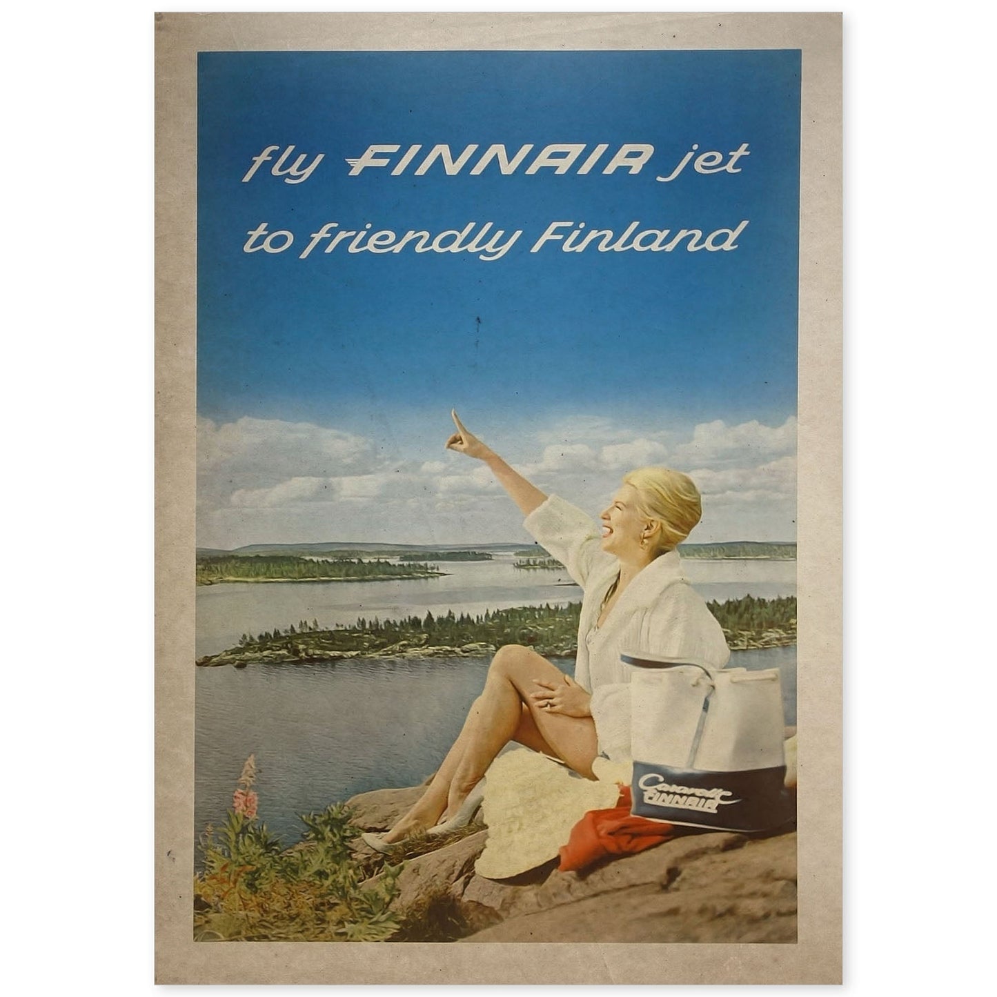 Poster vintage de Finnair. con imágenes vintage y de publicidad antigua.-Artwork-Nacnic-A4-Sin marco-Nacnic Estudio SL
