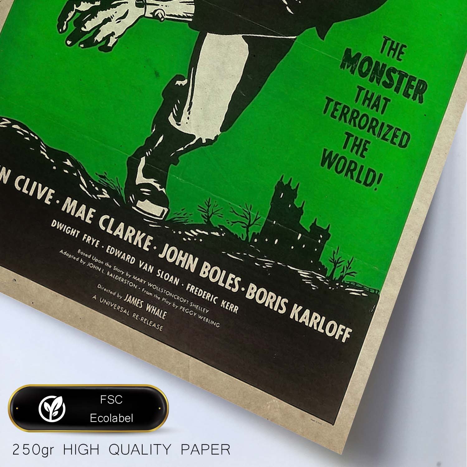 Poster vintage de Frankenstein. con imágenes vintage y de publicidad antigua.-Artwork-Nacnic-Nacnic Estudio SL