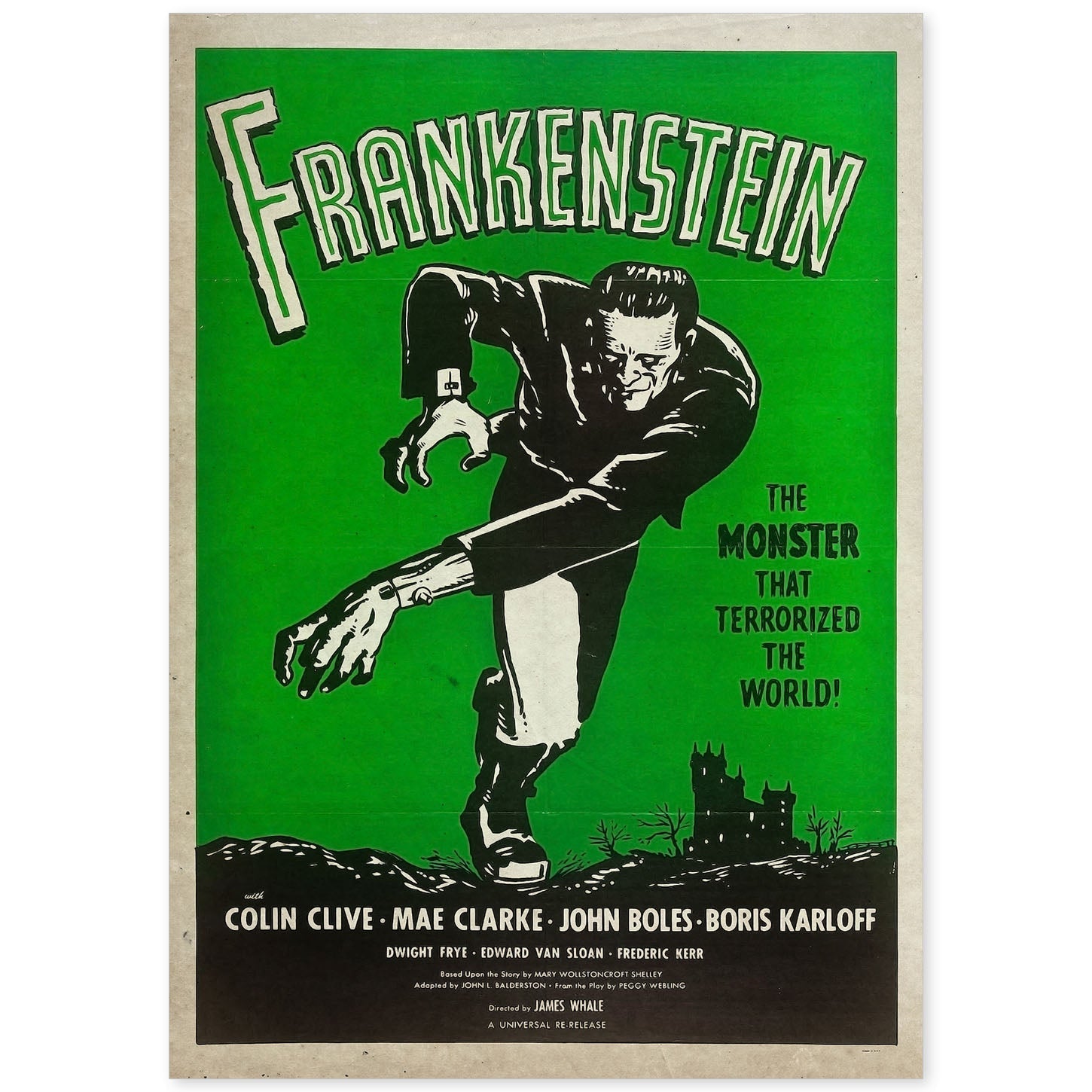 Poster vintage de Frankenstein. con imágenes vintage y de publicidad antigua.-Artwork-Nacnic-A4-Sin marco-Nacnic Estudio SL