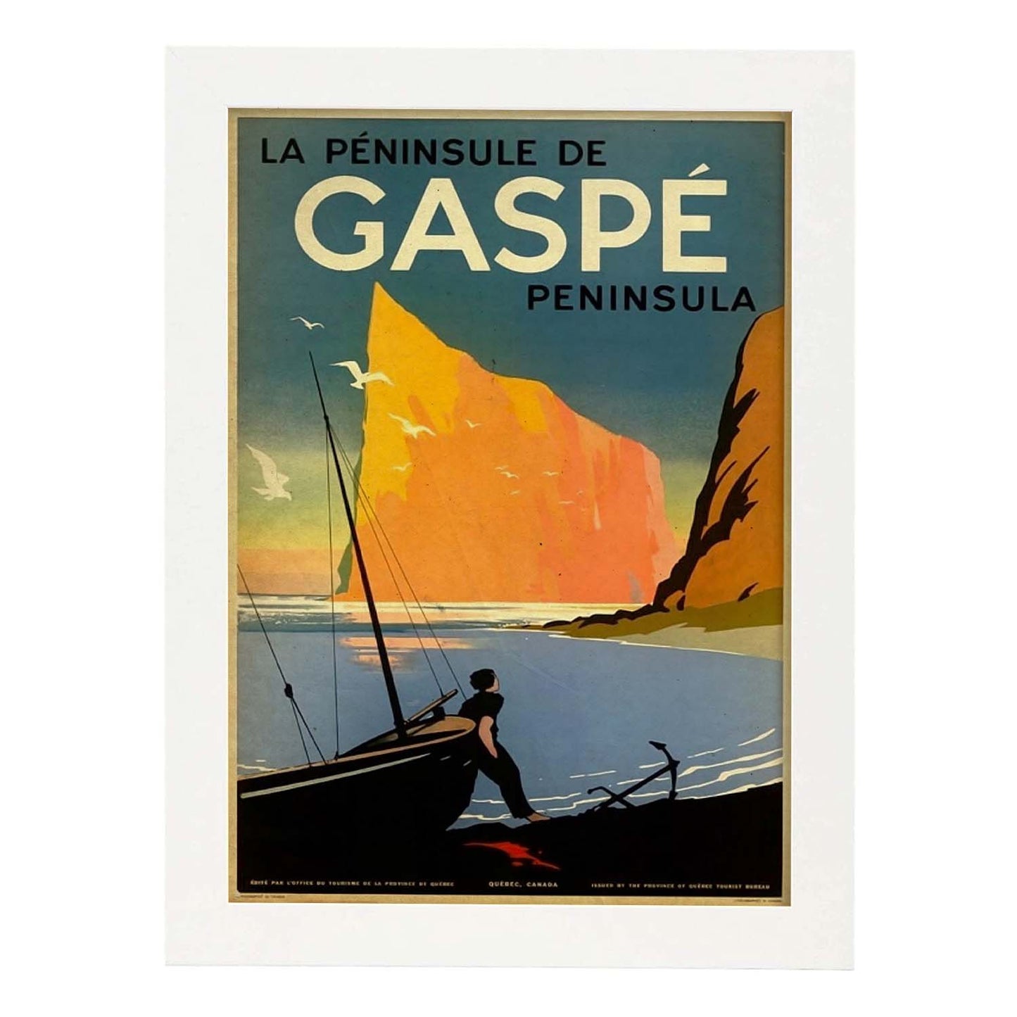 Poster vintage de Gaspé. con imágenes vintage y de publicidad antigua.-Artwork-Nacnic-A3-Marco Blanco-Nacnic Estudio SL