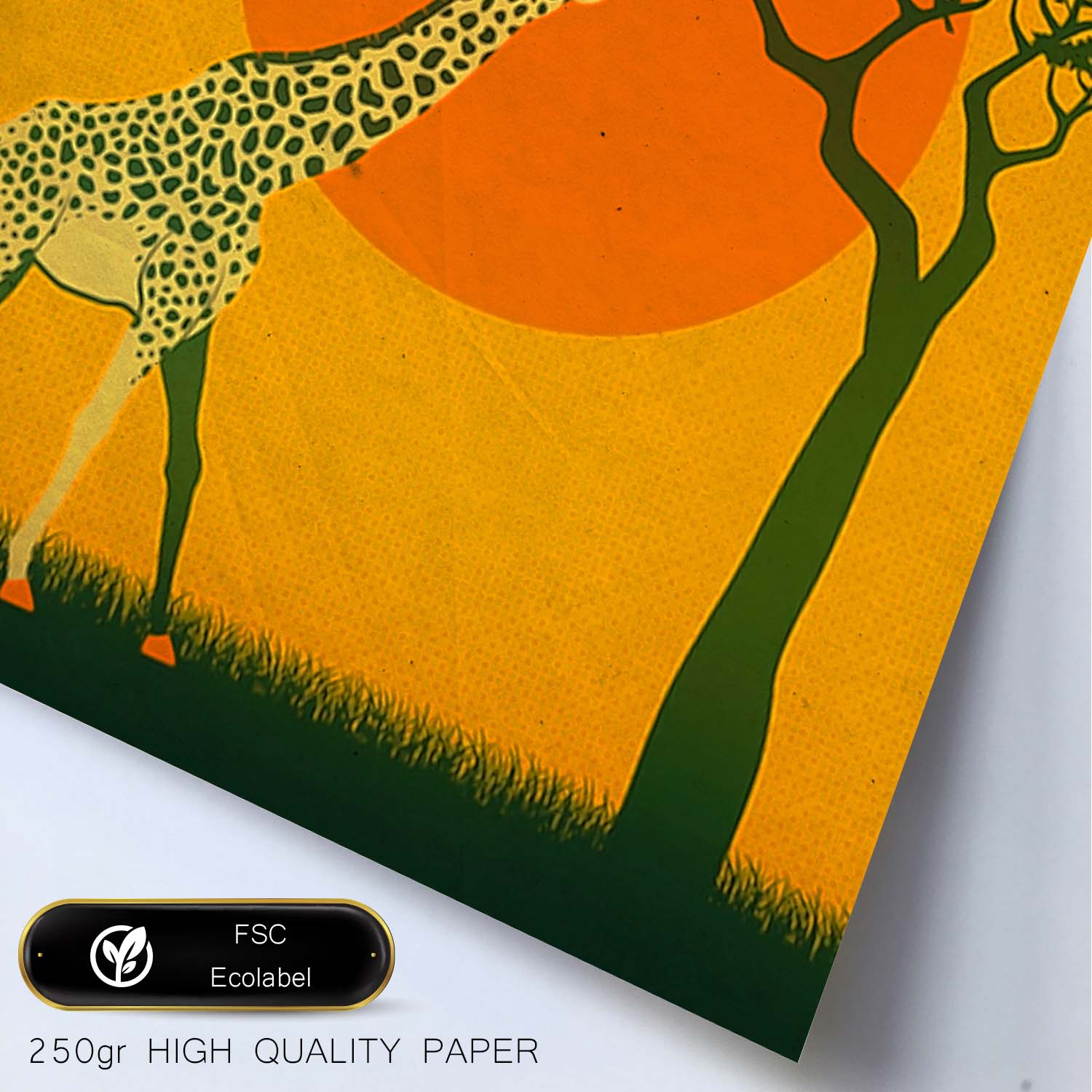 Poster vintage de Girafa. con imágenes vintage y de publicidad antigua.-Artwork-Nacnic-Nacnic Estudio SL