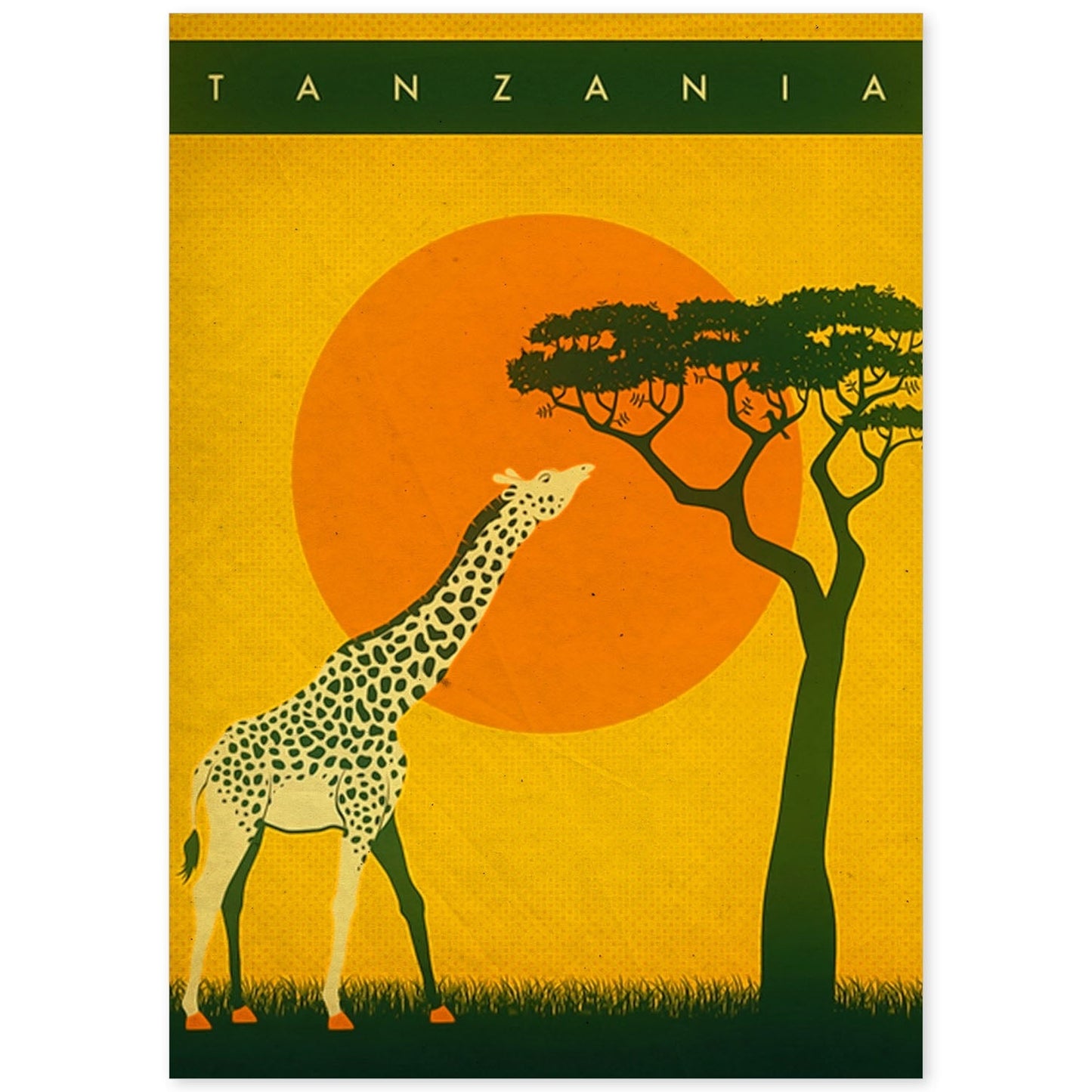 Poster vintage de Girafa. con imágenes vintage y de publicidad antigua.-Artwork-Nacnic-A4-Sin marco-Nacnic Estudio SL