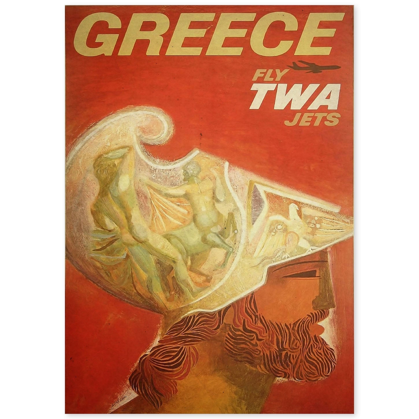 Poster vintage de Grecia. con imágenes vintage y de publicidad antigua.-Artwork-Nacnic-A4-Sin marco-Nacnic Estudio SL