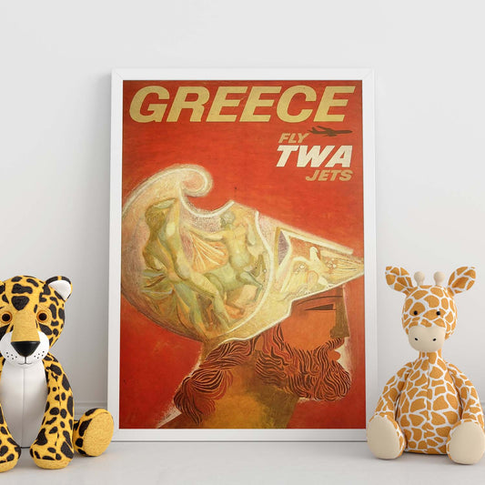 Poster vintage de Grecia. con imágenes vintage y de publicidad antigua.-Artwork-Nacnic-Nacnic Estudio SL