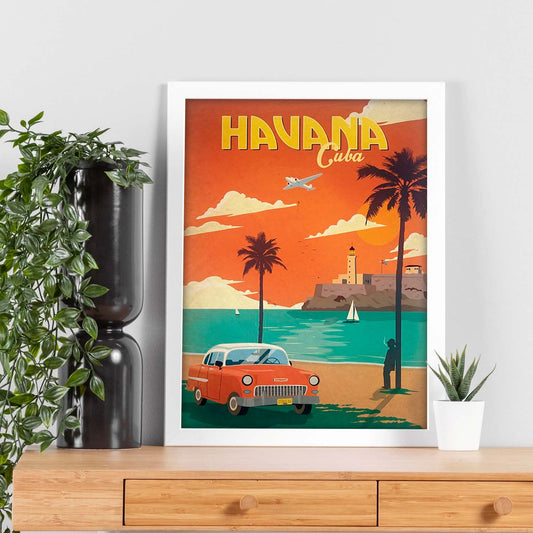 Poster vintage de Havana - Cuba. con imágenes vintage y de publicidad antigua.-Artwork-Nacnic-Nacnic Estudio SL