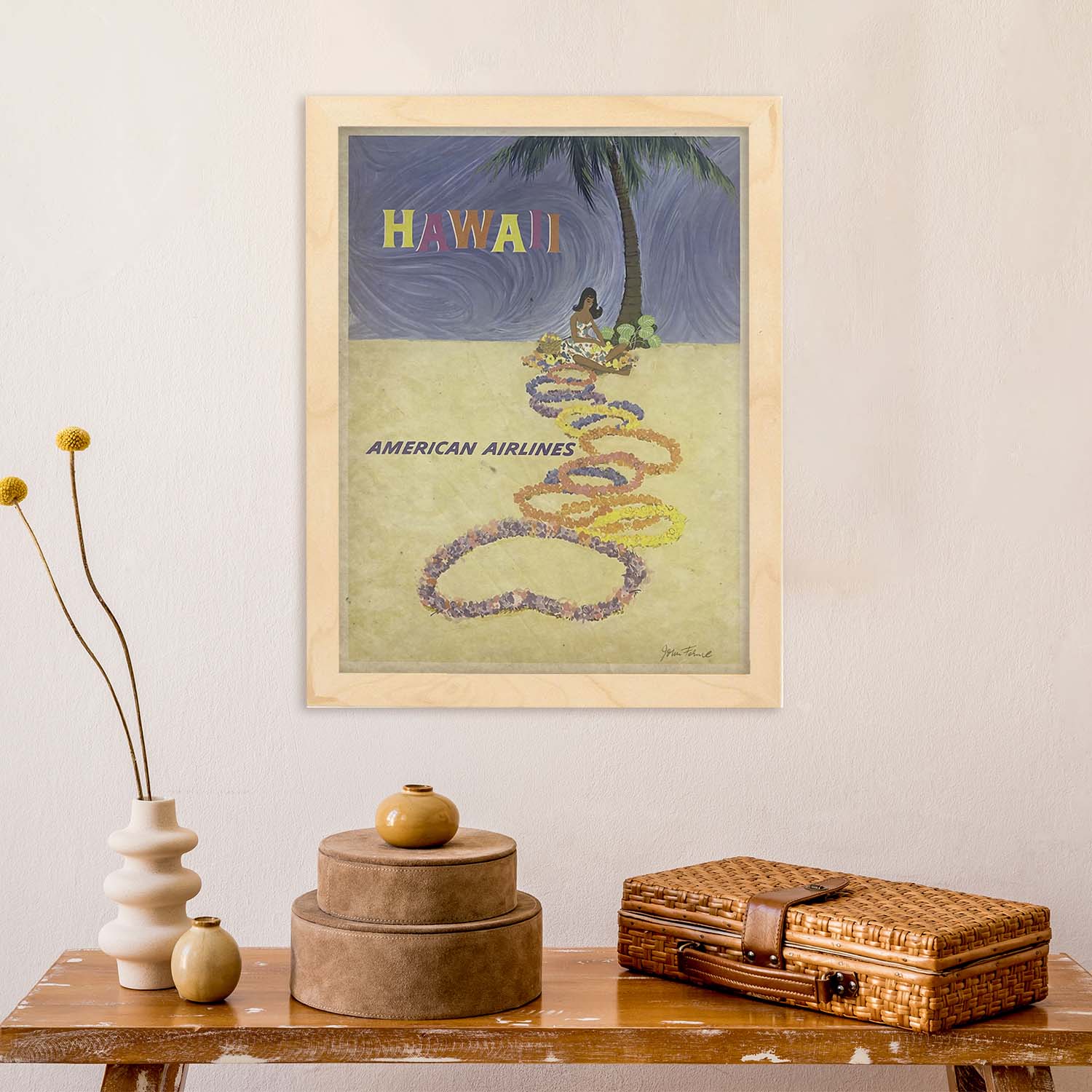 Poster vintage de Hawaii. con imágenes vintage y de publicidad antigua.-Artwork-Nacnic-Nacnic Estudio SL