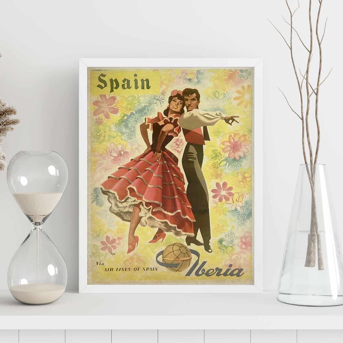 Poster vintage de Iberia. con imágenes vintage y de publicidad antigua.-Artwork-Nacnic-Nacnic Estudio SL