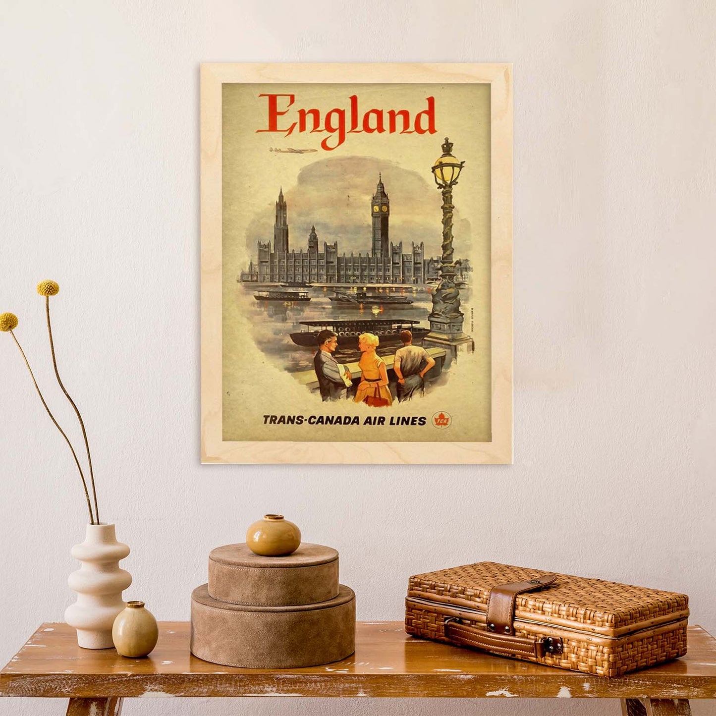 Poster vintage de Inglaterra. con imágenes vintage y de publicidad antigua.-Artwork-Nacnic-Nacnic Estudio SL