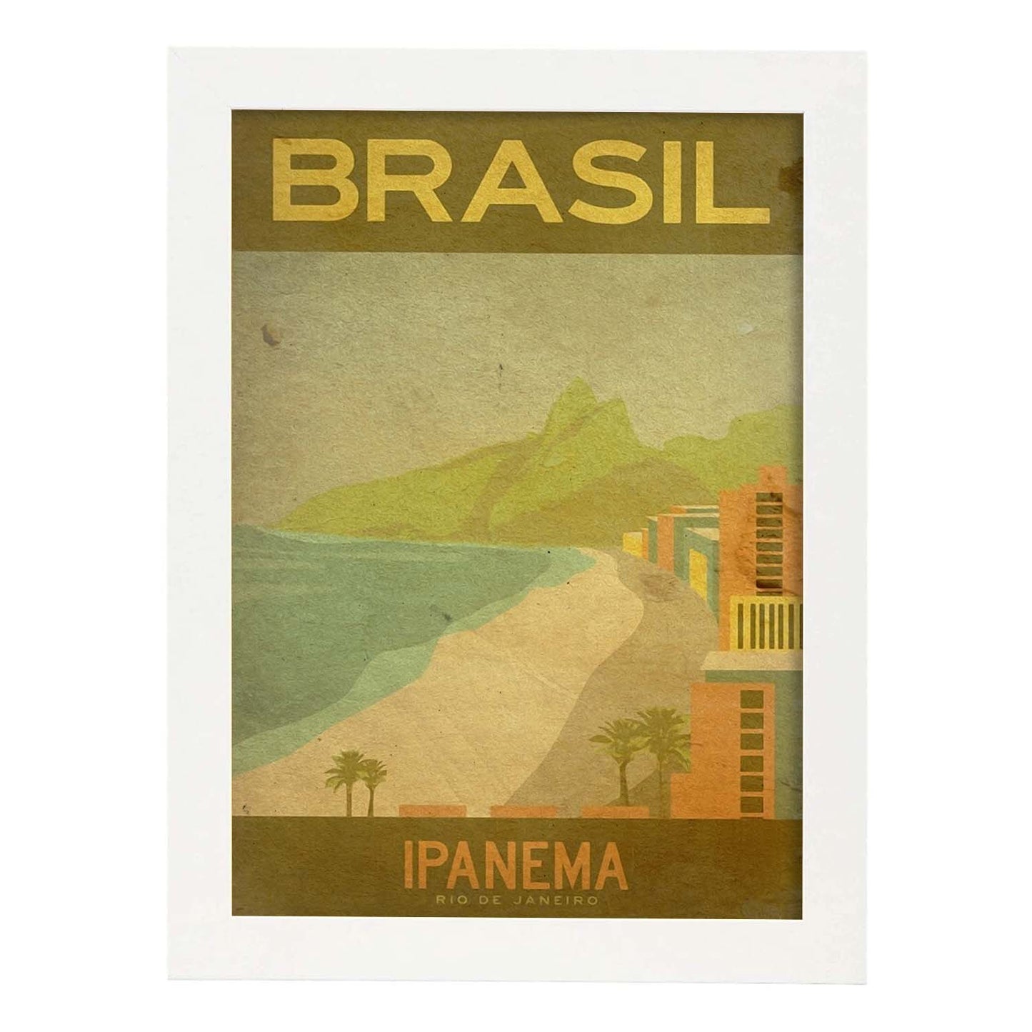 Poster vintage de Ipanema. con imágenes vintage y de publicidad antigua.-Artwork-Nacnic-A3-Marco Blanco-Nacnic Estudio SL
