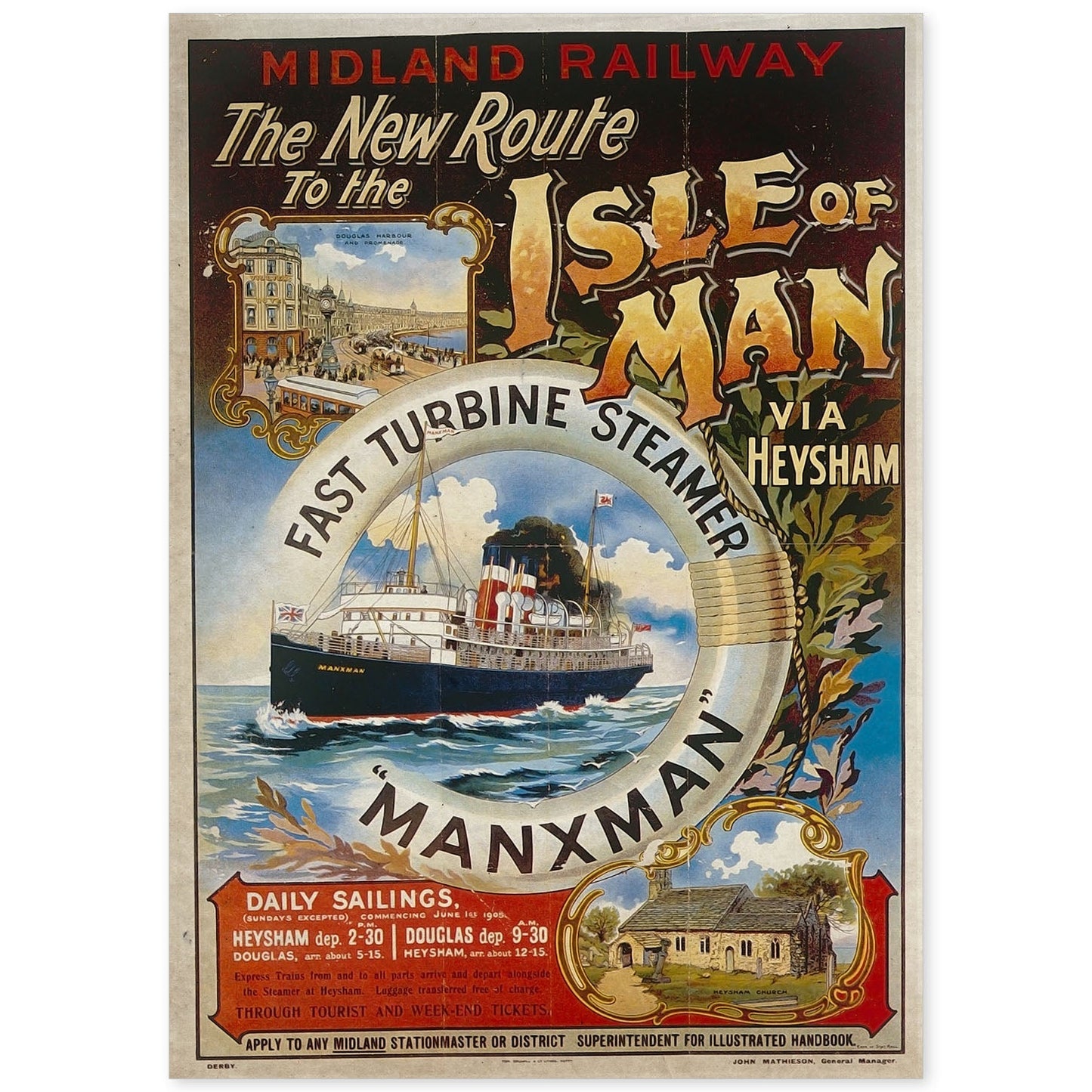 Poster vintage de Isla de Man. con imágenes vintage y de publicidad antigua.-Artwork-Nacnic-A4-Sin marco-Nacnic Estudio SL