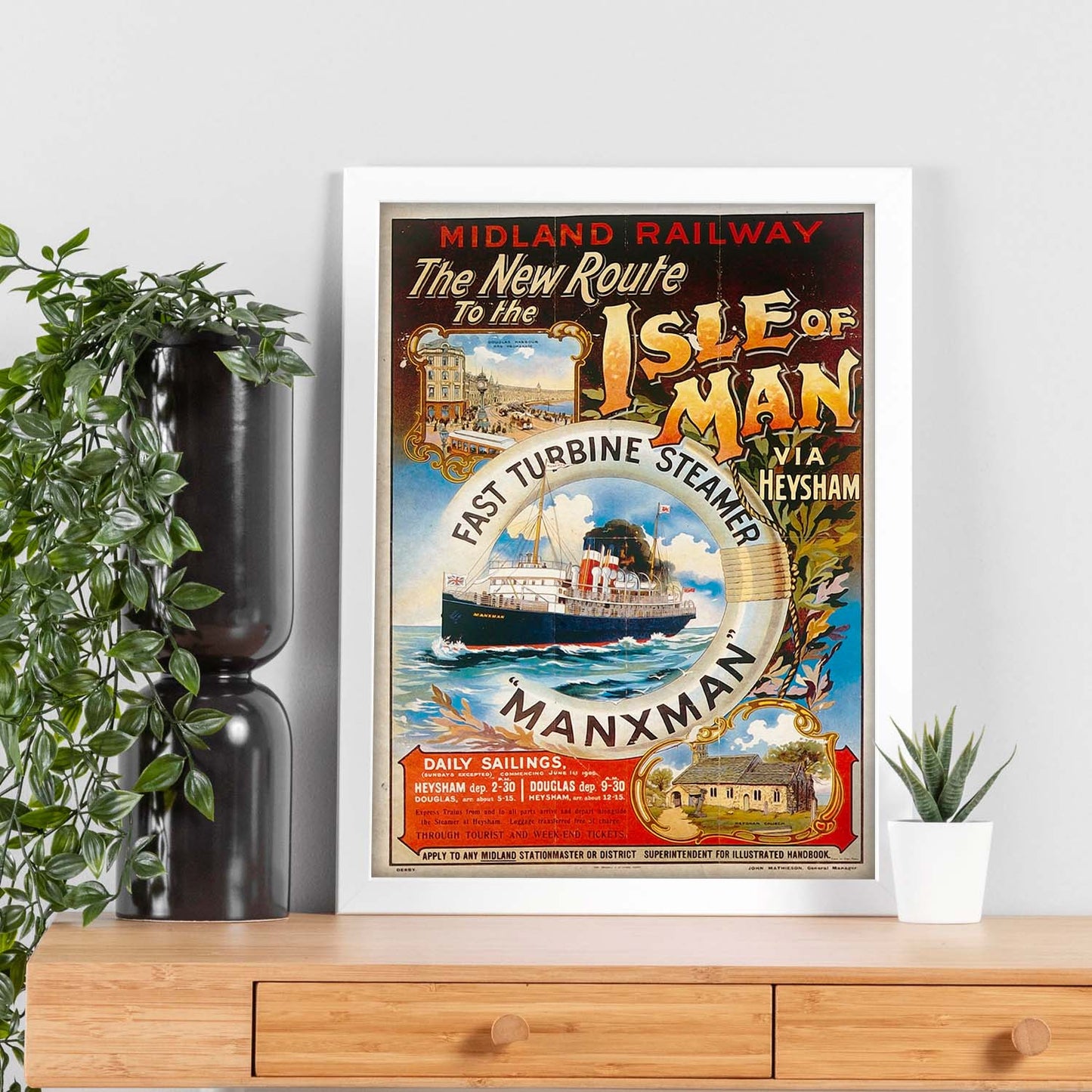 Poster vintage de Isla de Man. con imágenes vintage y de publicidad antigua.-Artwork-Nacnic-Nacnic Estudio SL