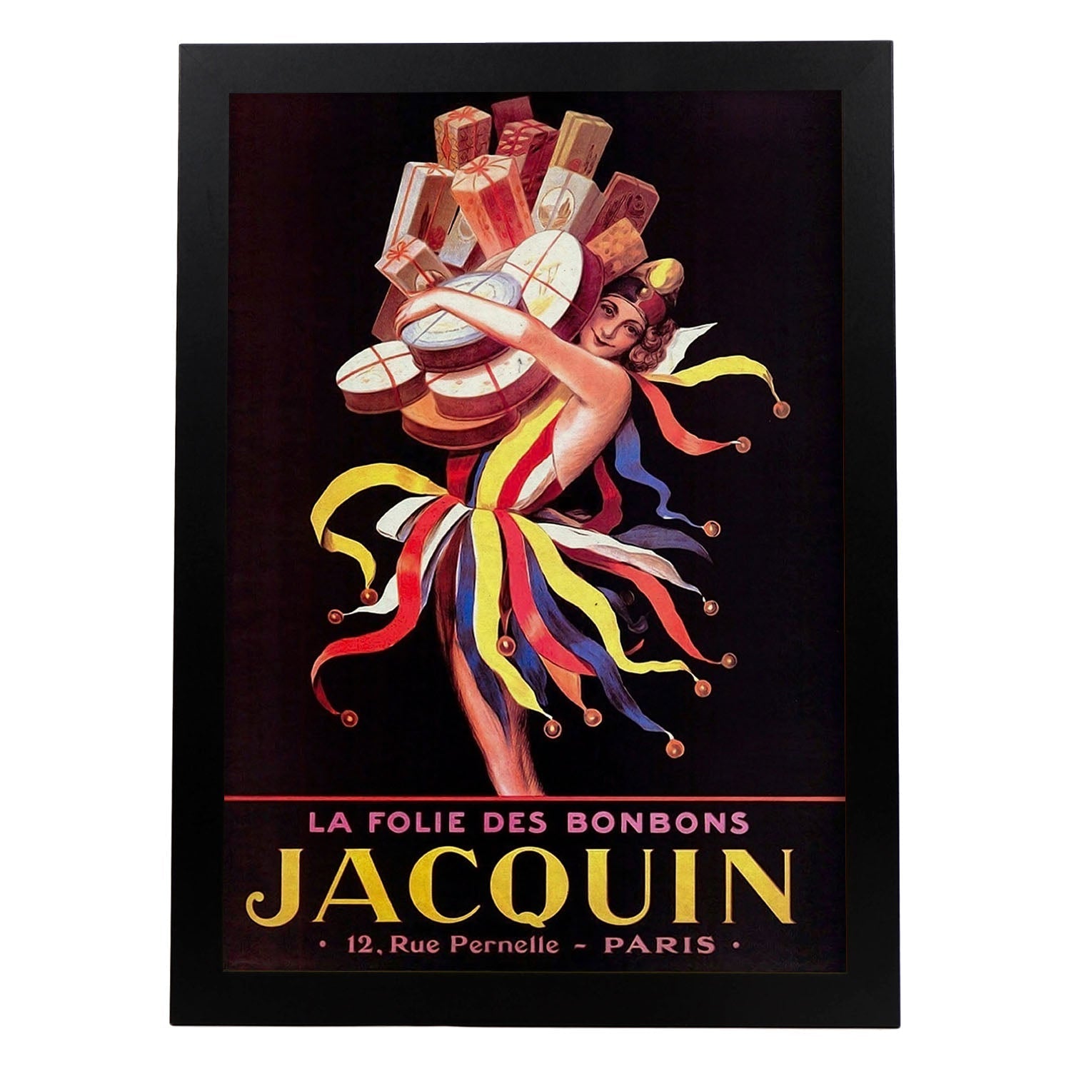 Poster vintage de Jacquin. con imágenes vintage y de publicidad antigua.-Artwork-Nacnic-A3-Marco Negro-Nacnic Estudio SL