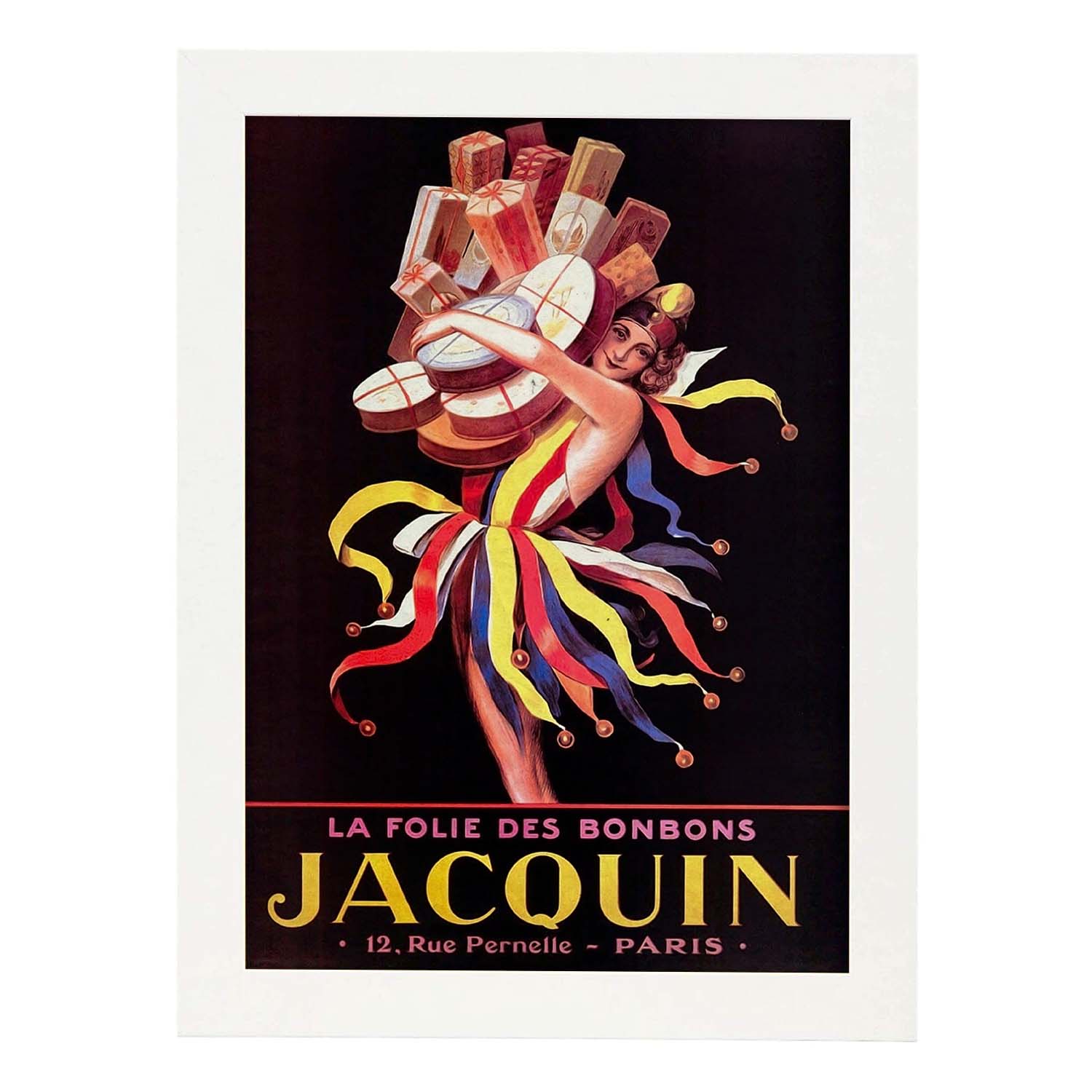 Poster vintage de Jacquin. con imágenes vintage y de publicidad antigua.-Artwork-Nacnic-A4-Marco Blanco-Nacnic Estudio SL