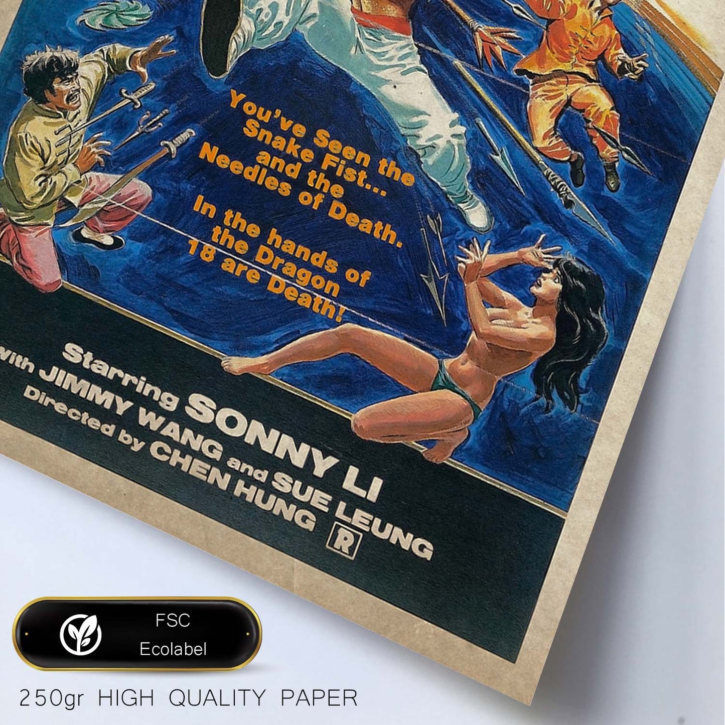 Poster vintage de Kung Fu. con imágenes vintage y de publicidad antigua.-Artwork-Nacnic-Nacnic Estudio SL