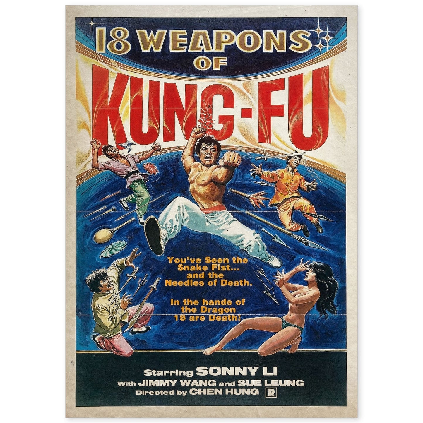 Poster vintage de Kung Fu. con imágenes vintage y de publicidad antigua.-Artwork-Nacnic-A4-Sin marco-Nacnic Estudio SL