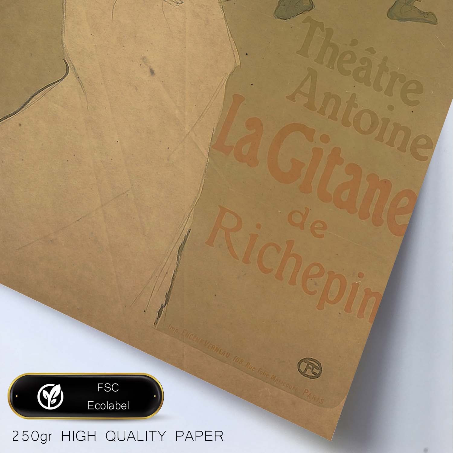 Poster vintage de La Gitana. con imágenes vintage y de publicidad antigua.-Artwork-Nacnic-Nacnic Estudio SL