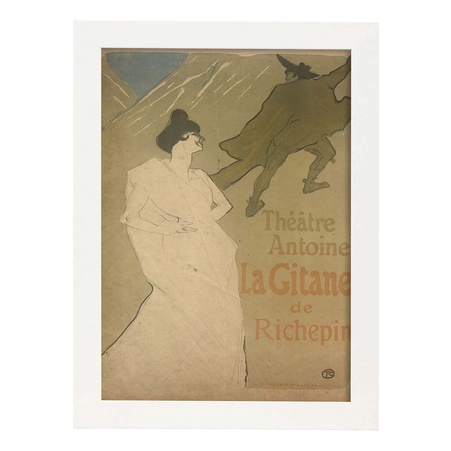 Poster vintage de La Gitana. con imágenes vintage y de publicidad antigua.-Artwork-Nacnic-A3-Marco Blanco-Nacnic Estudio SL