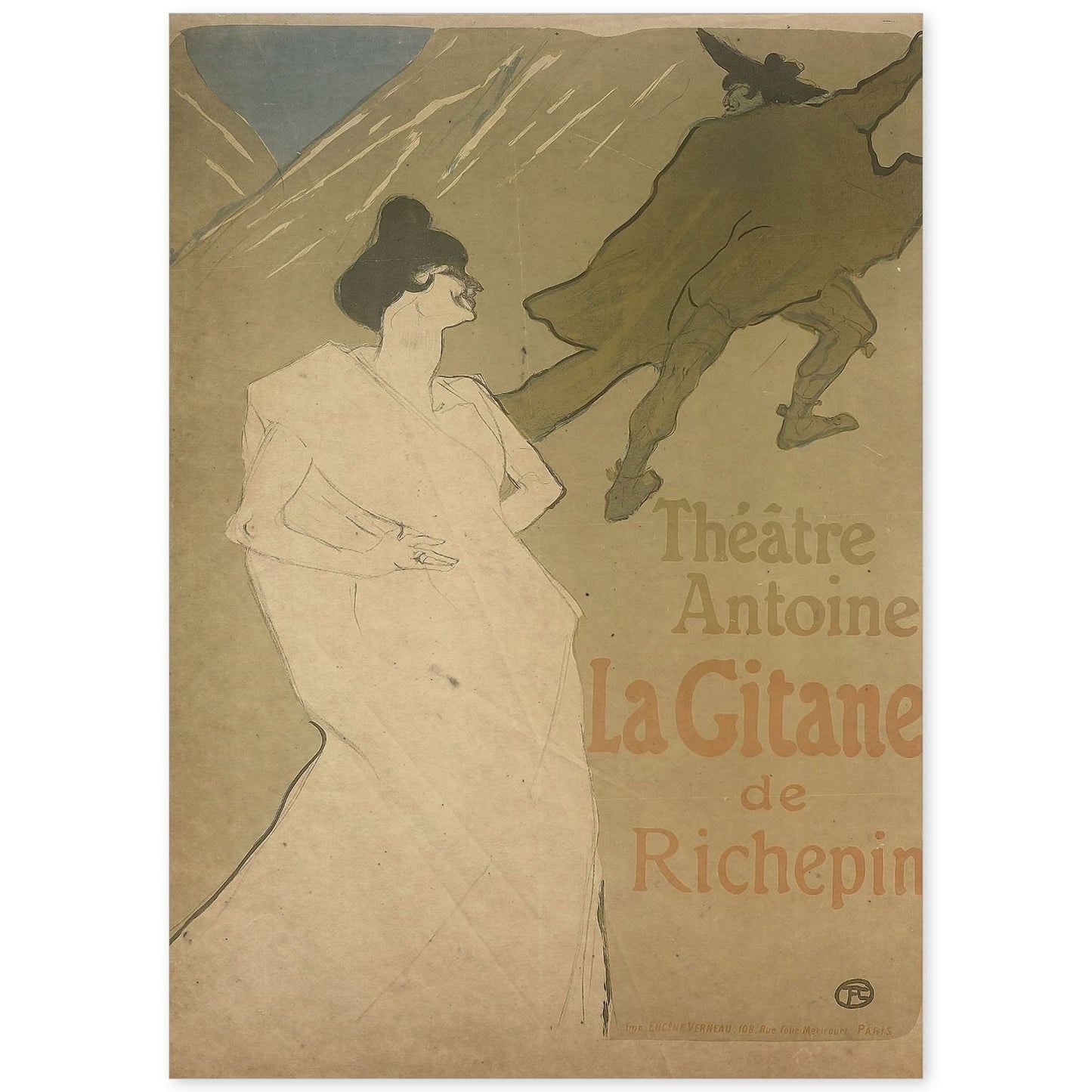 Poster vintage de La Gitana. con imágenes vintage y de publicidad antigua.-Artwork-Nacnic-A4-Sin marco-Nacnic Estudio SL