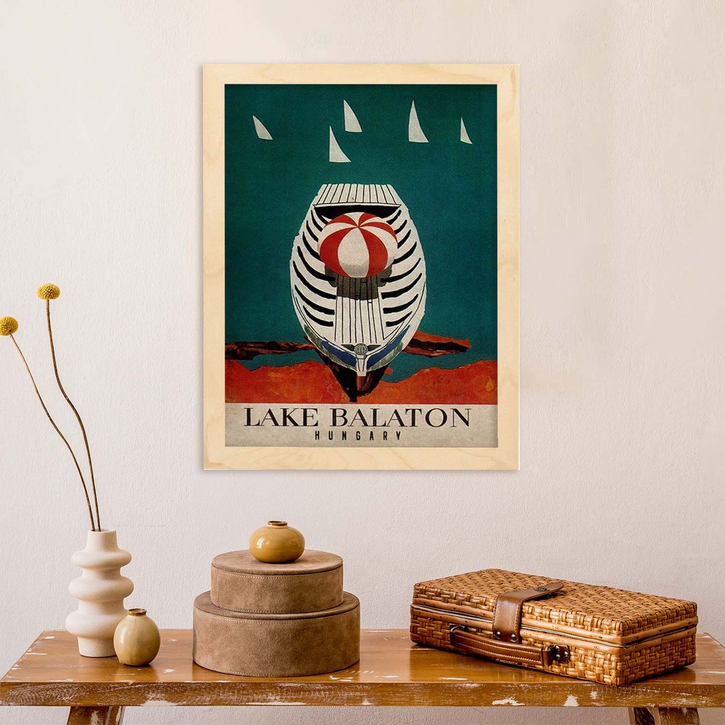 Poster vintage de Lago Balaton. con imágenes vintage y de publicidad antigua.-Artwork-Nacnic-Nacnic Estudio SL