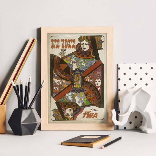 Poster vintage de Las Vegas. con imágenes vintage y de publicidad antigua.-Artwork-Nacnic-Nacnic Estudio SL