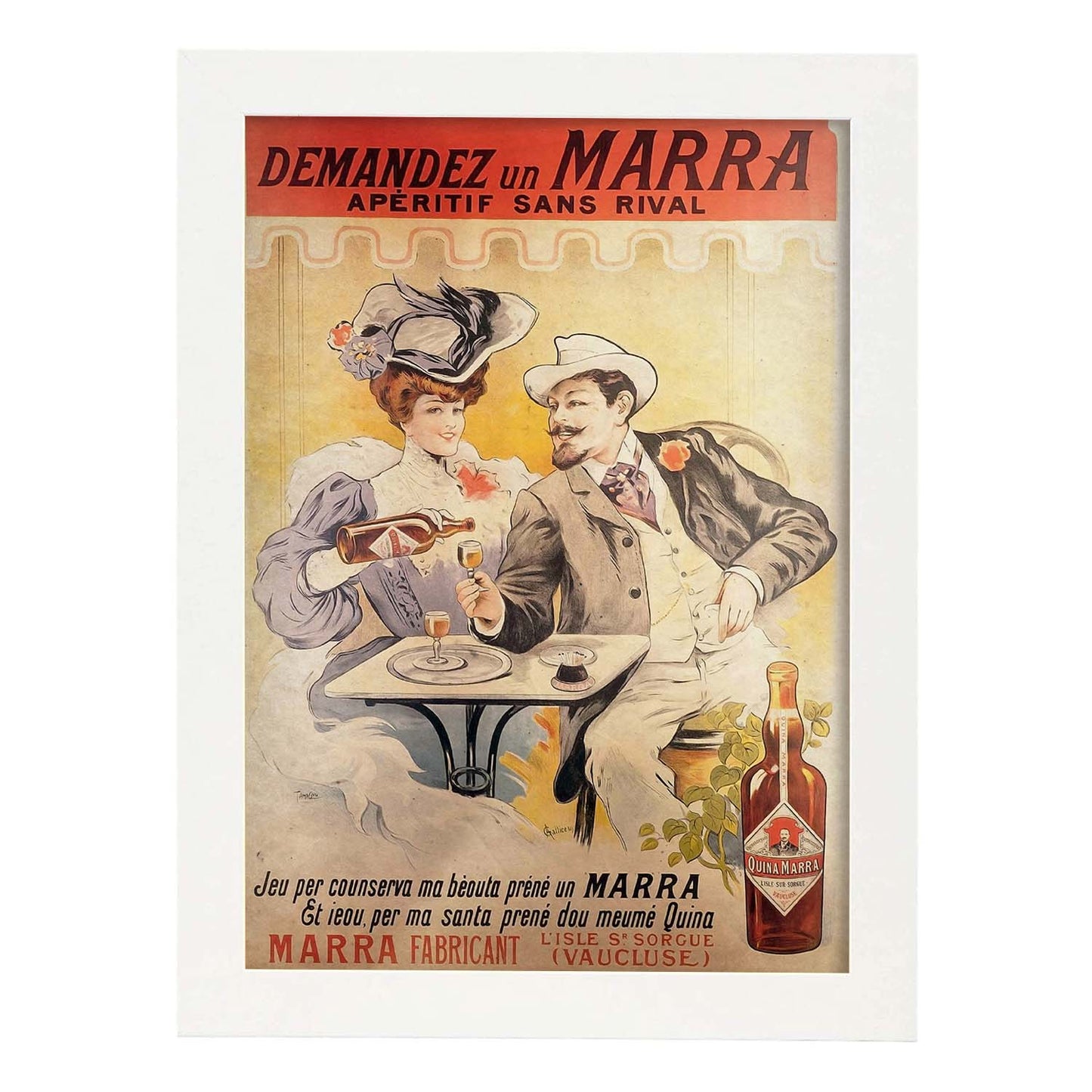 Poster vintage de Licor vintage. con imágenes vintage y de publicidad antigua.-Artwork-Nacnic-A3-Marco Blanco-Nacnic Estudio SL