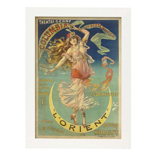 Poster vintage de Lorient. con imágenes vintage y de publicidad antigua.-Artwork-Nacnic-A4-Marco Blanco-Nacnic Estudio SL