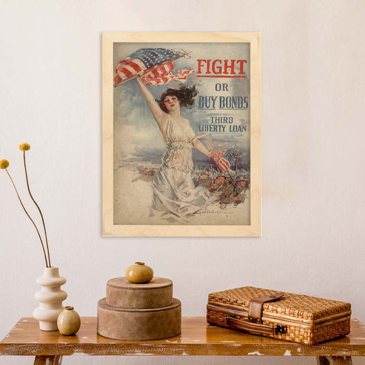 Poster vintage de Lucha o compra. con imágenes vintage y de publicidad antigua.-Artwork-Nacnic-Nacnic Estudio SL