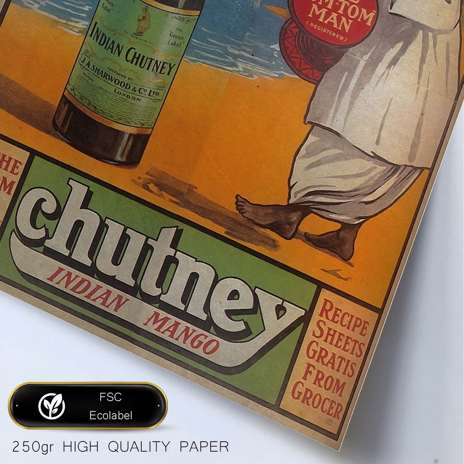 Poster vintage de Mango Chutney. con imágenes vintage y de publicidad antigua.-Artwork-Nacnic-Nacnic Estudio SL