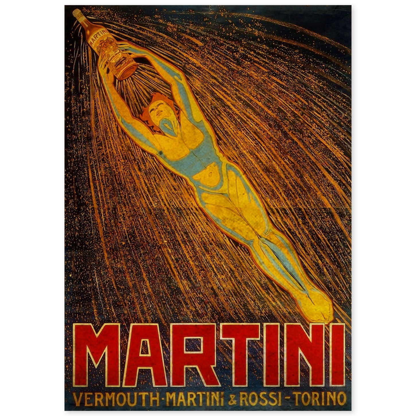 Poster vintage de Martini. con imágenes vintage y de publicidad antigua.-Artwork-Nacnic-A4-Sin marco-Nacnic Estudio SL