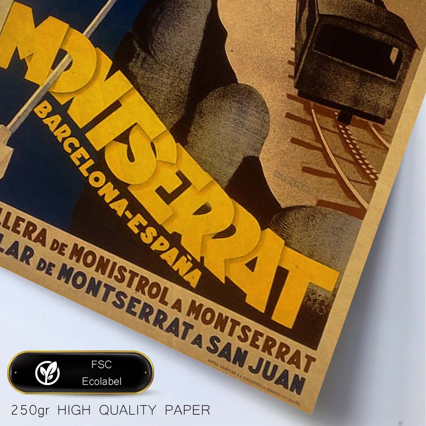 Poster vintage de Montserrat. con imágenes vintage y de publicidad antigua.-Artwork-Nacnic-Nacnic Estudio SL