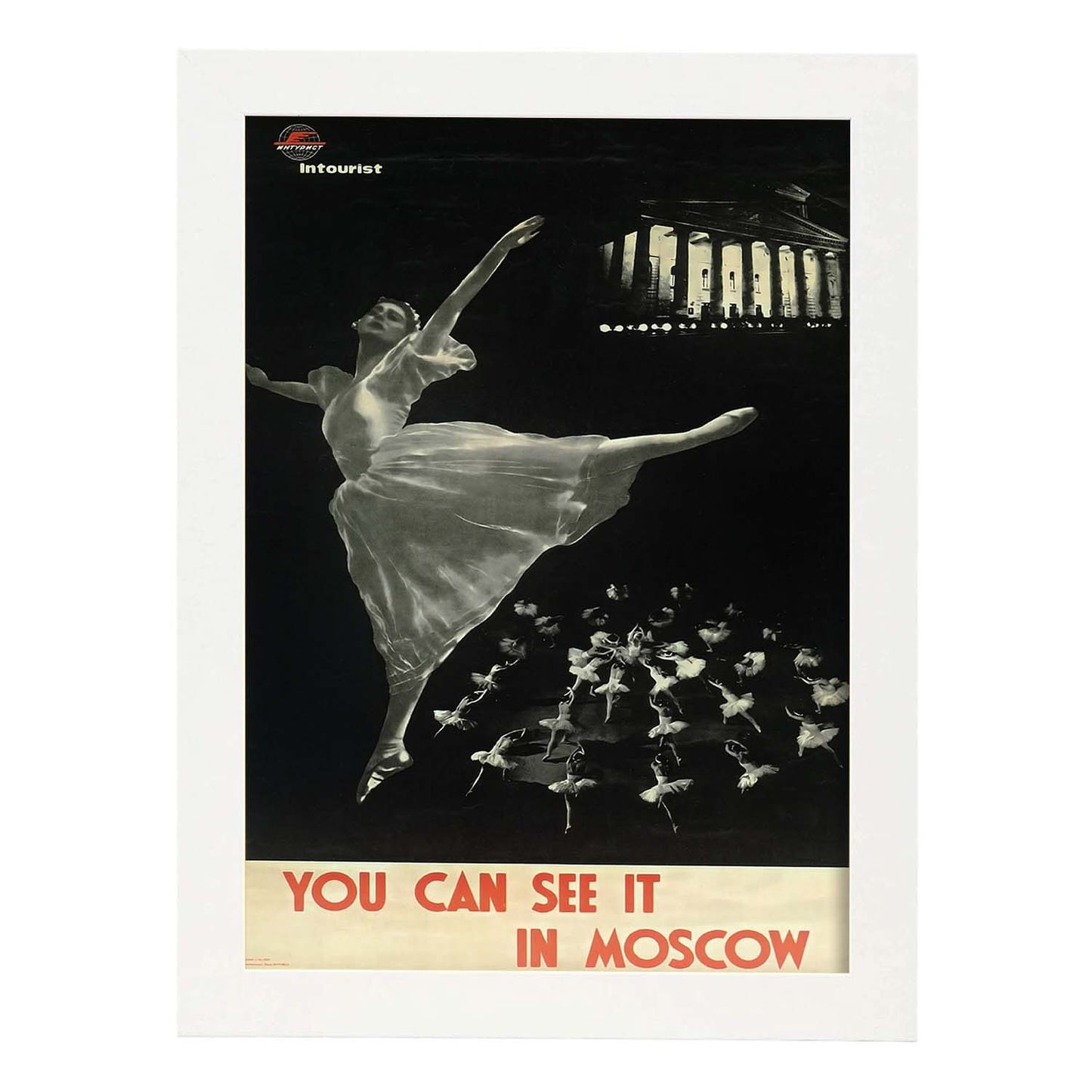 Poster vintage de Moscú. con imágenes vintage y de publicidad antigua.-Artwork-Nacnic-A3-Marco Blanco-Nacnic Estudio SL