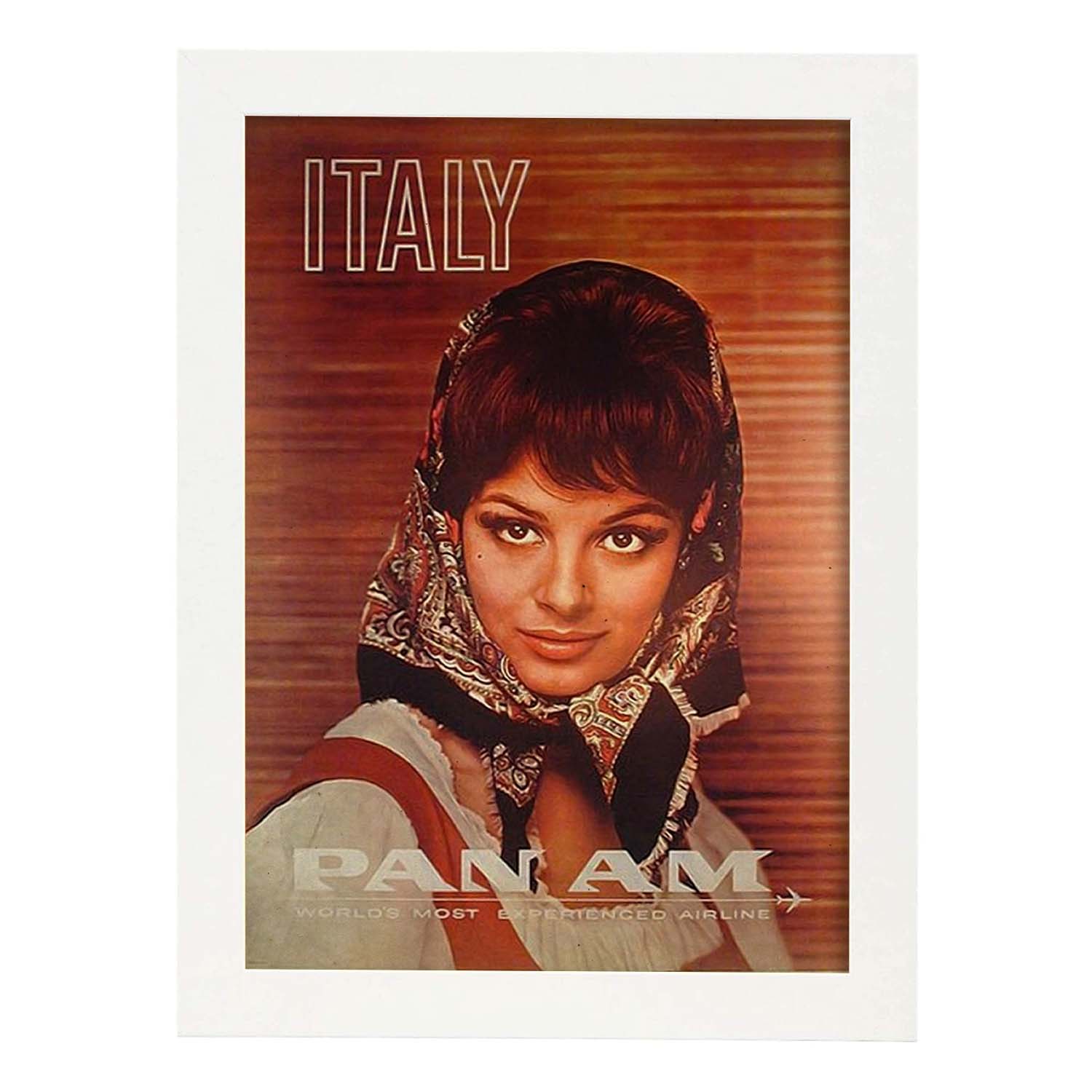 Poster vintage de Mujer Italiana. con imágenes vintage y de publicidad antigua.-Artwork-Nacnic-A3-Marco Blanco-Nacnic Estudio SL