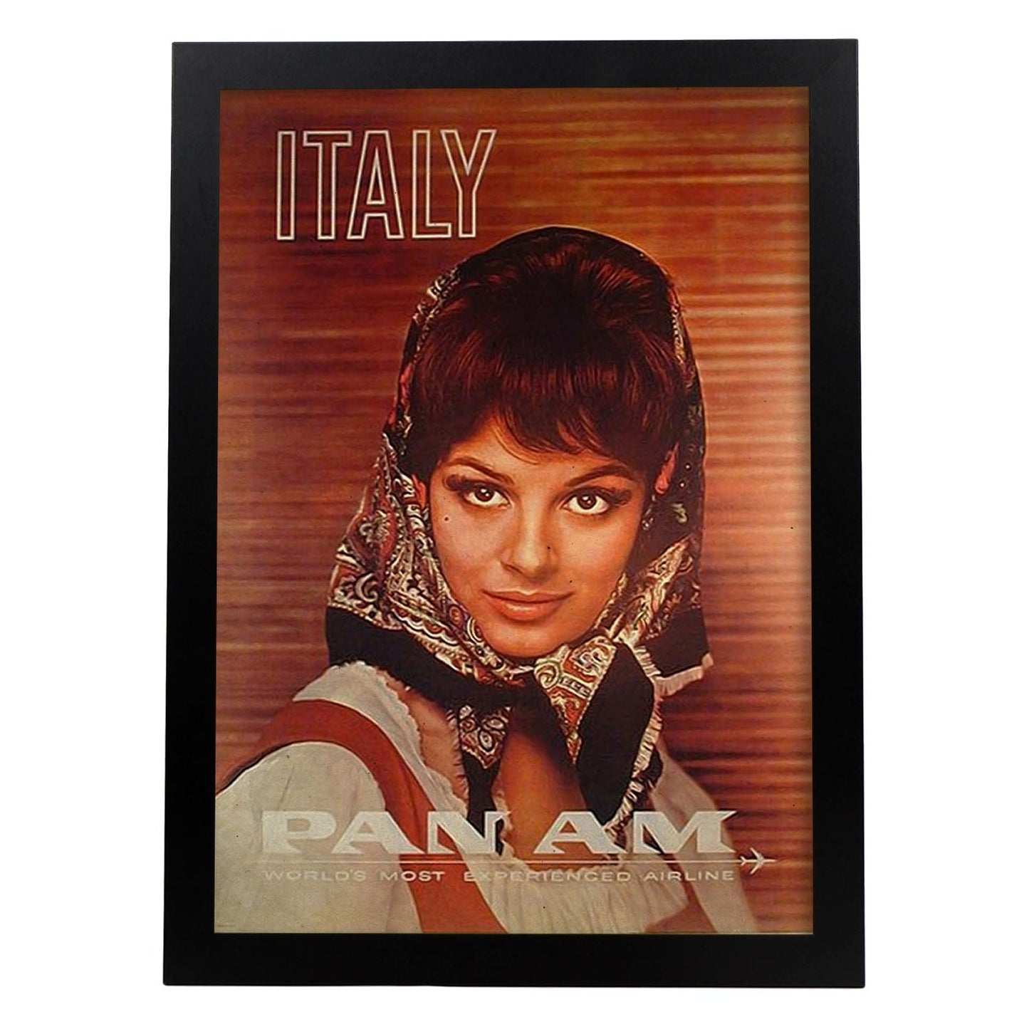 Poster vintage de Mujer Italiana. con imágenes vintage y de publicidad antigua.-Artwork-Nacnic-A3-Marco Negro-Nacnic Estudio SL