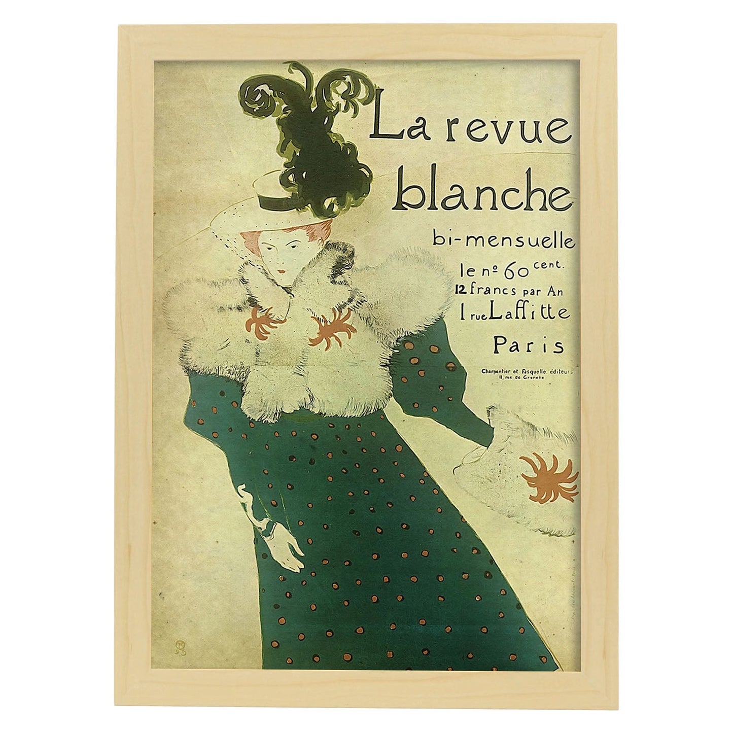 Poster vintage de Mujer vintage. con imágenes vintage y de publicidad antigua.-Artwork-Nacnic-A3-Marco Madera clara-Nacnic Estudio SL