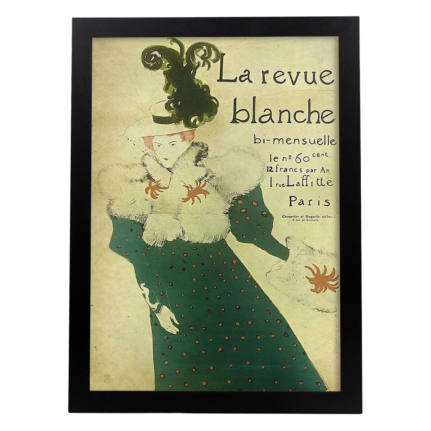 Poster vintage de Mujer vintage. con imágenes vintage y de publicidad antigua.-Artwork-Nacnic-A4-Marco Negro-Nacnic Estudio SL