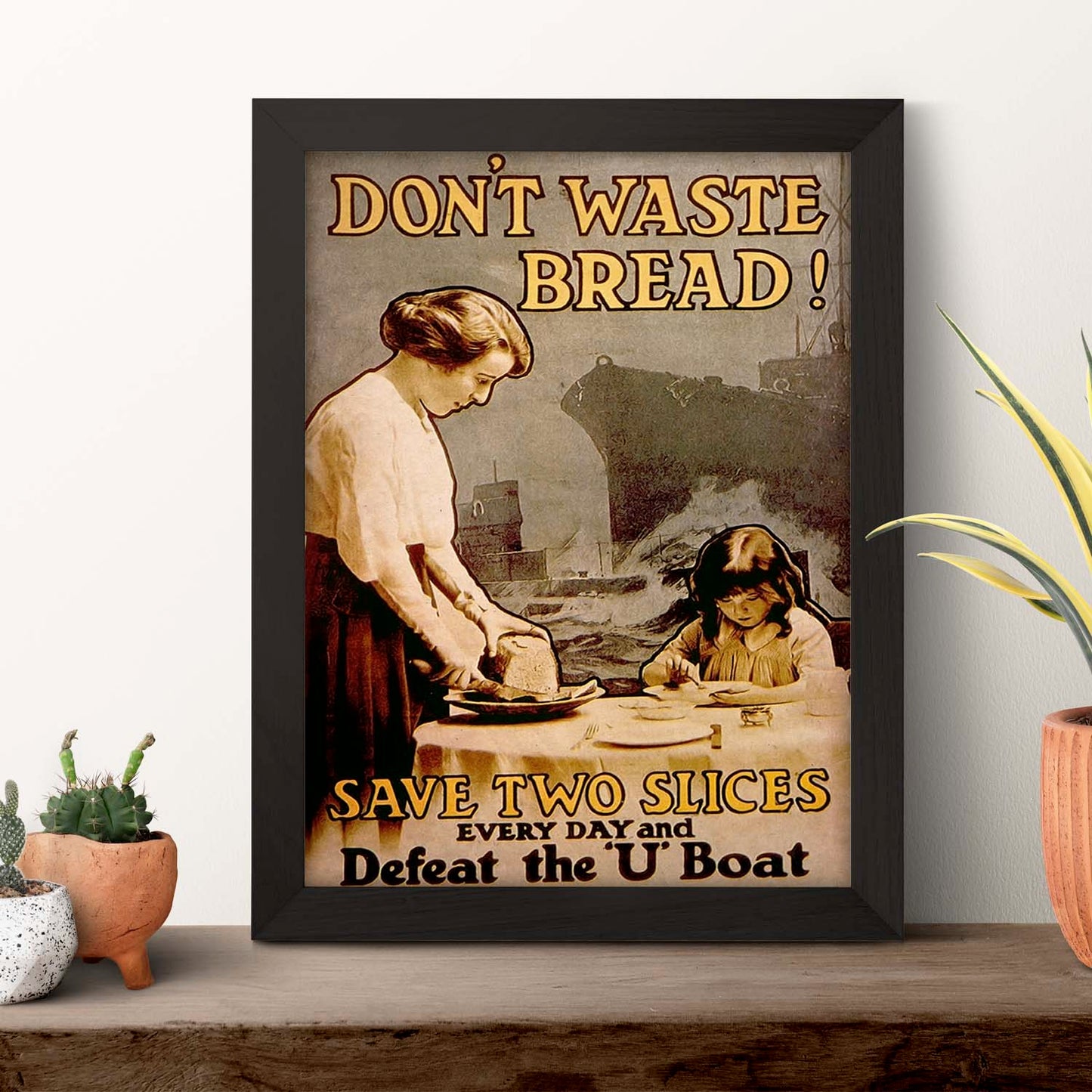 Poster vintage de No gastes pan. con imágenes vintage y de publicidad antigua.-Artwork-Nacnic-Nacnic Estudio SL
