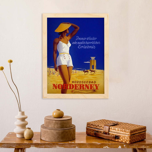 Poster vintage de Norderney. con imágenes vintage y de publicidad antigua.-Artwork-Nacnic-Nacnic Estudio SL