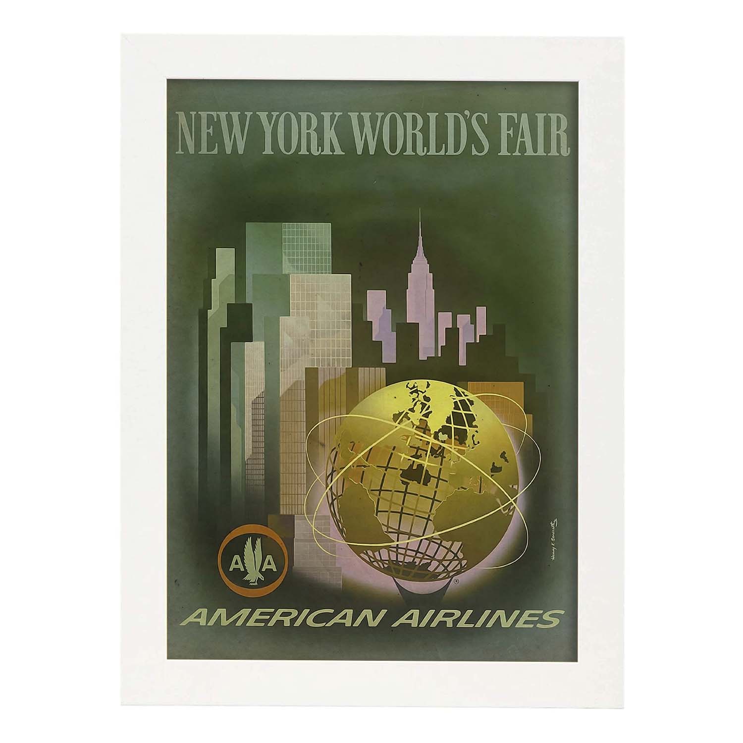 Poster vintage de Nueva York. con imágenes vintage y de publicidad antigua.-Artwork-Nacnic-A3-Marco Blanco-Nacnic Estudio SL