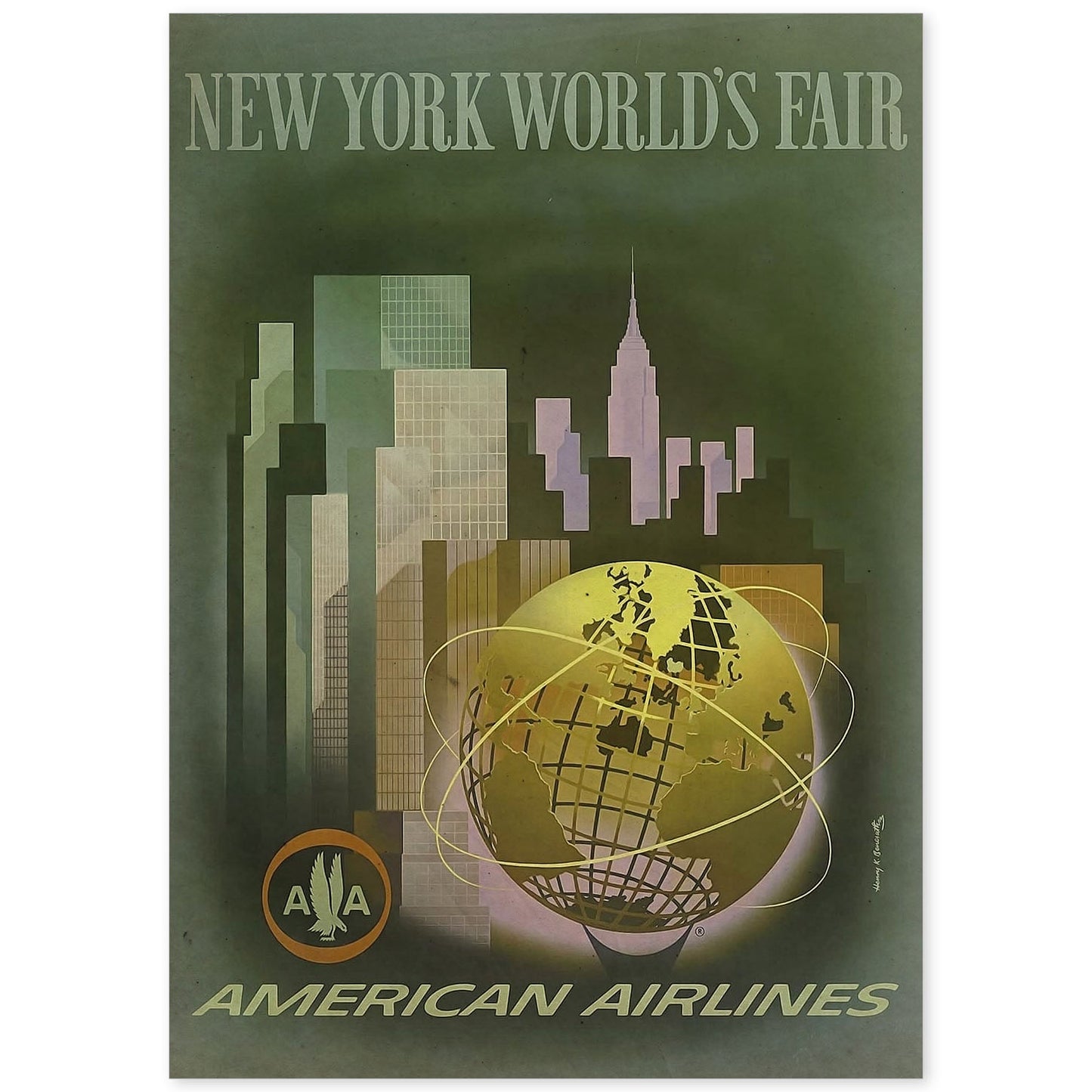 Poster vintage de Nueva York. con imágenes vintage y de publicidad antigua.-Artwork-Nacnic-A4-Sin marco-Nacnic Estudio SL