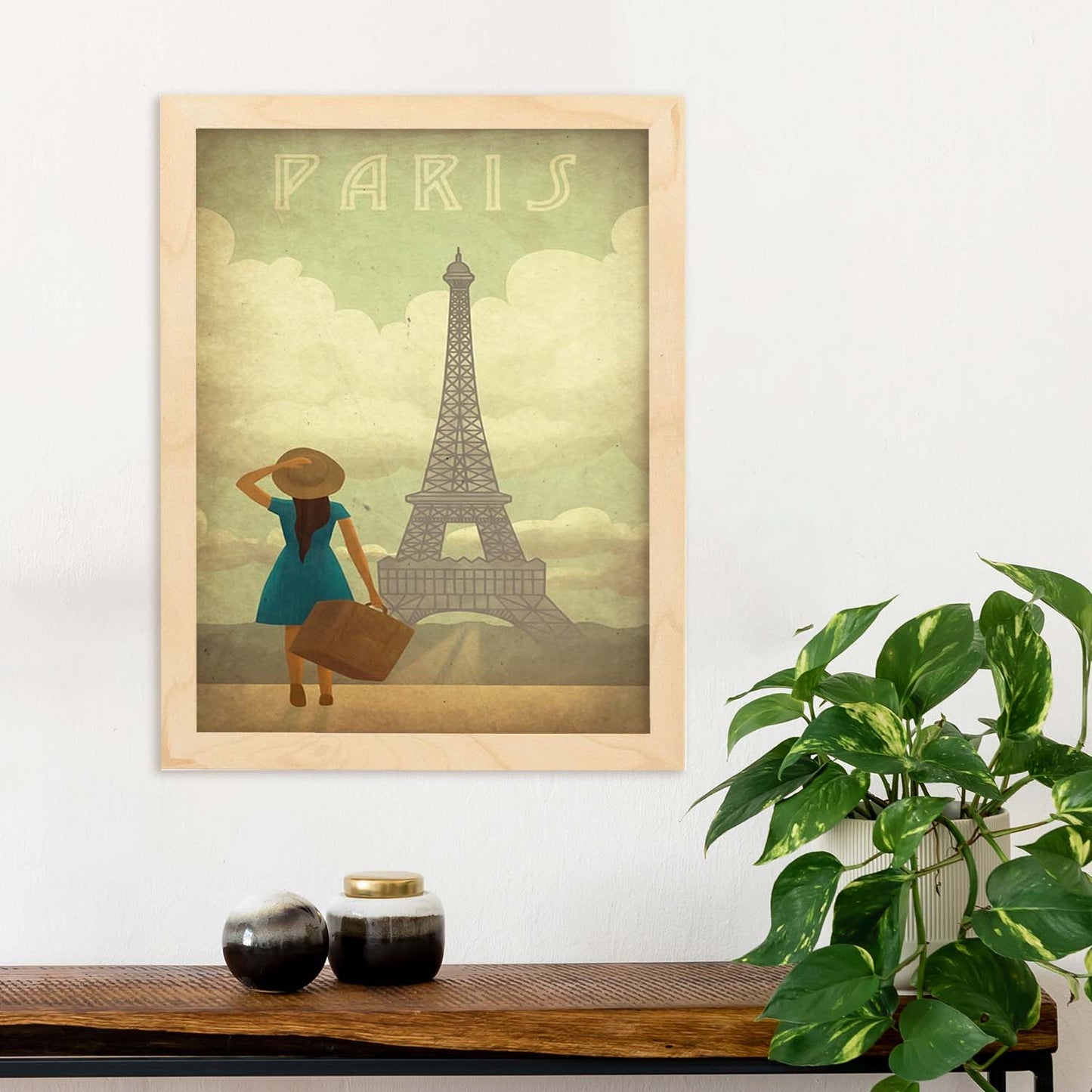 Poster vintage de Paris vintage. con imágenes vintage y de publicidad antigua.-Artwork-Nacnic-Nacnic Estudio SL