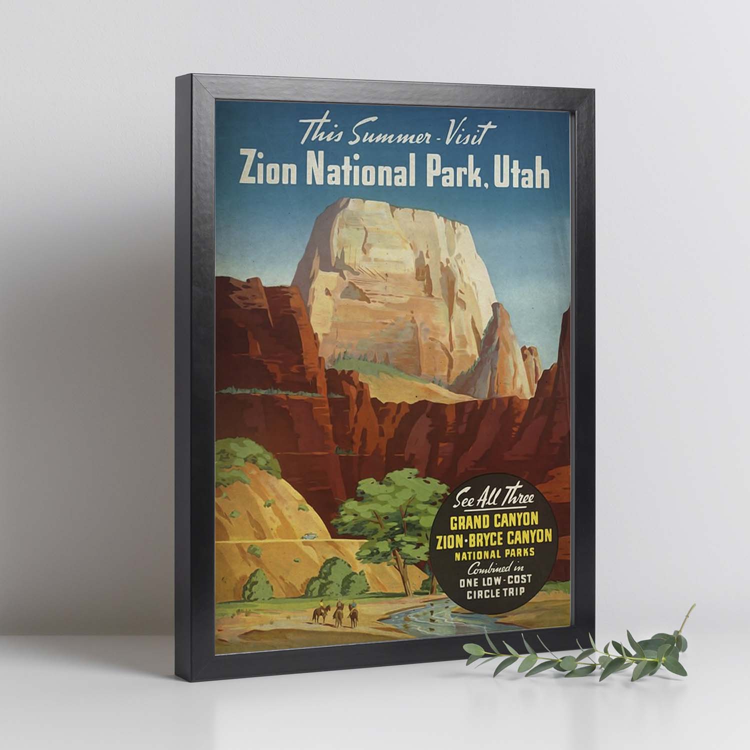 Poster vintage de Parque Zion. con imágenes vintage y de publicidad antigua.-Artwork-Nacnic-Nacnic Estudio SL