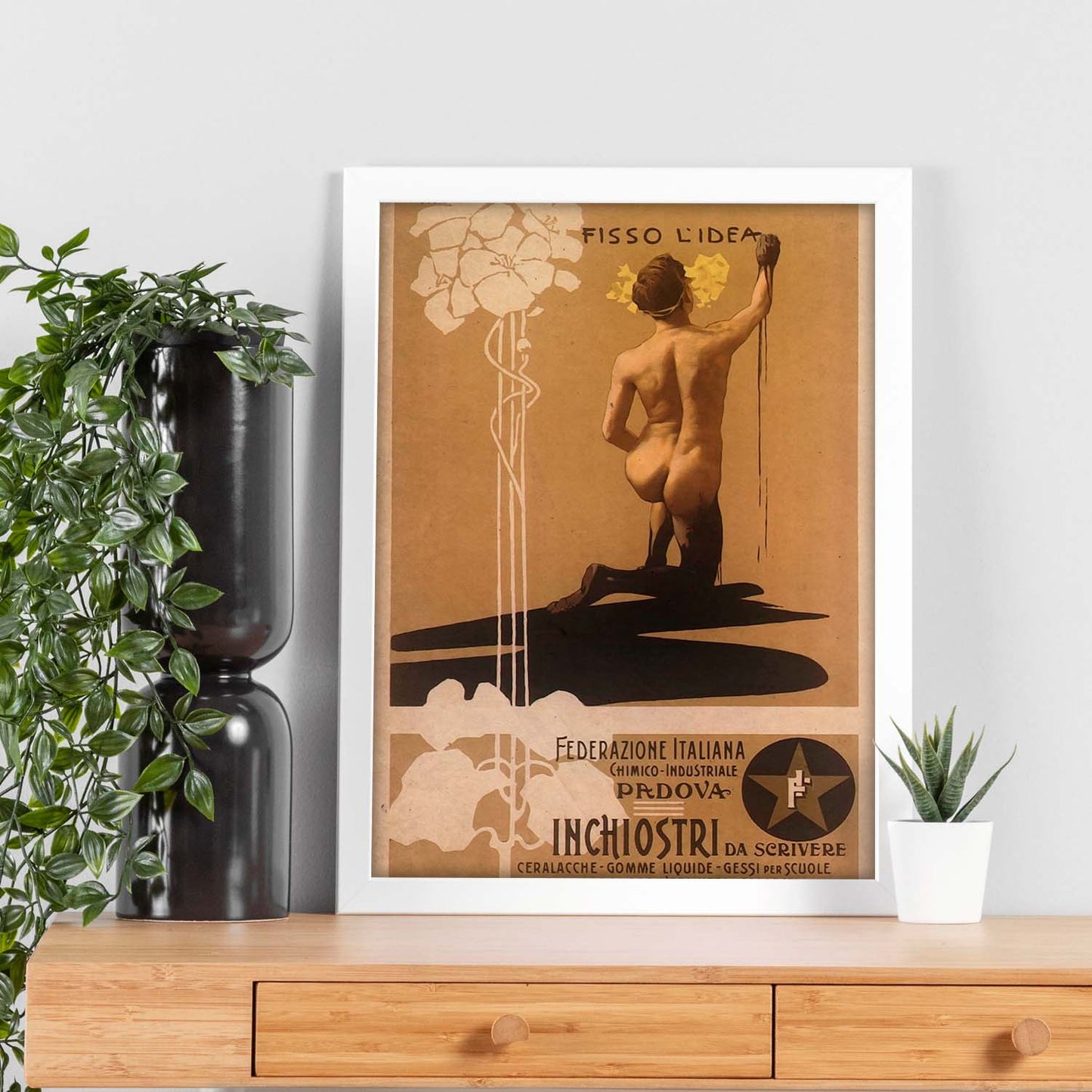 Poster vintage de Pintor desnudo. con imágenes vintage y de publicidad antigua.-Artwork-Nacnic-Nacnic Estudio SL