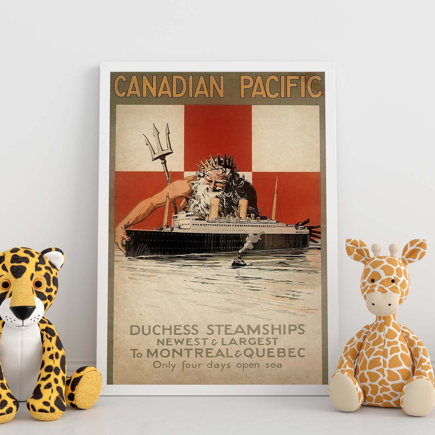 Poster vintage de Poseidon. con imágenes vintage y de publicidad antigua.-Artwork-Nacnic-Nacnic Estudio SL