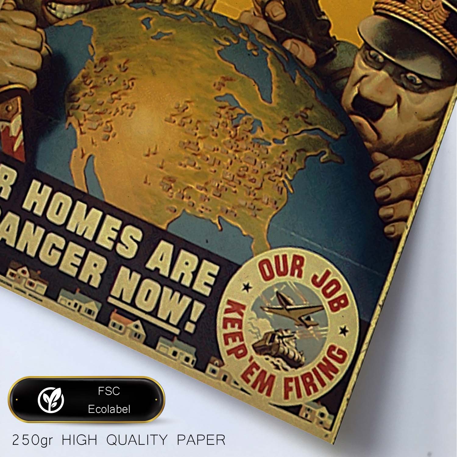 Poster vintage de Poster de guerra 2. con imágenes vintage y de publicidad antigua.-Artwork-Nacnic-Nacnic Estudio SL