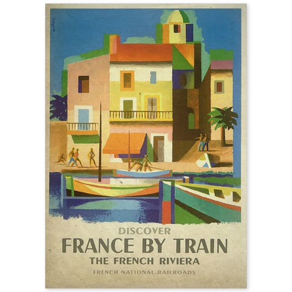 Poster vintage de Pueblo Francés. con imágenes vintage y de publicidad antigua.-Artwork-Nacnic-A4-Sin marco-Nacnic Estudio SL