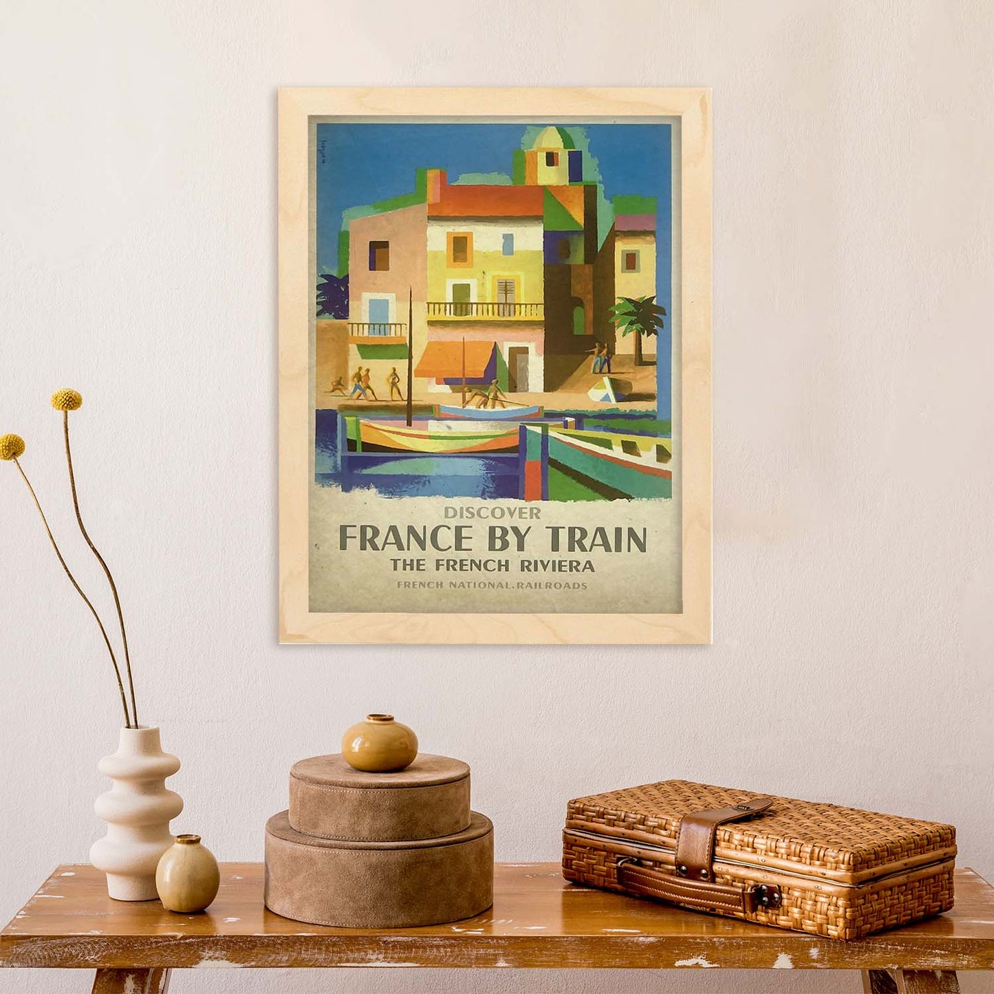 Poster vintage de Pueblo Francés. con imágenes vintage y de publicidad antigua.-Artwork-Nacnic-Nacnic Estudio SL