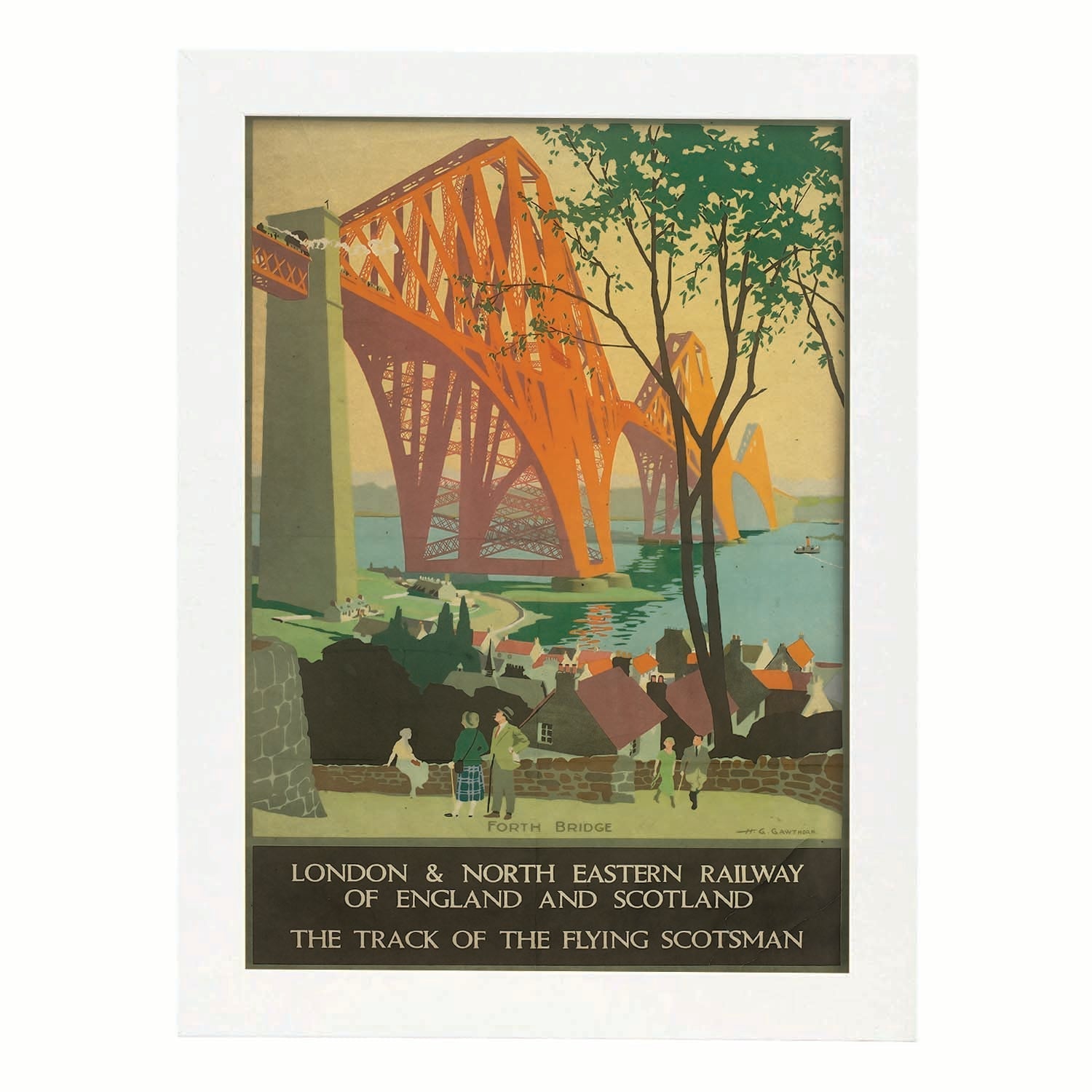 Poster vintage de Puente de Londres. con imágenes vintage y de publicidad antigua.-Artwork-Nacnic-A3-Marco Blanco-Nacnic Estudio SL